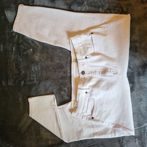 Cosmic Blue Love white skinny jeans